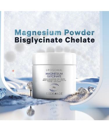 Codeage Magnesium Glycinate Powder Supplement 2-Month Supply - Bisglycinate Chelate, Unflavored, Liposomal Delivery - Chelated Magnesium Powder Mineral - Non-GMO Vegan - 3 oz - Buy Online on GoSupps.com