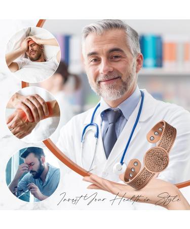 Jeracol Copper Bracelets - Tree of Life & Celtic Knot Design Cuff Bangle | Magnetic Therapy Bracelet with 12 Powerful Magnets | Brazaletes Jewelry Gift Box - Buy Online on GoSupps.com