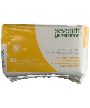 Seventh Generation Ultrathin Pads, Regular - 18 ct