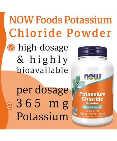 Now Foods Potassium Chloride Powder 227g - Lab-Tested, Gluten Free, Soy Free, Vegetarian - Buy Online on GoSupps.com