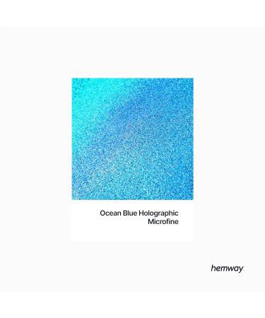 Buy Hemway Ultra-Shine Glitter Microfine - Ocean Blue Holographic 100g | 1/256 .004 0.1mm 100 Micron - Perfect for Crafts & Decorations - Buy Online on GoSupps.com