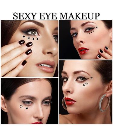 6PCS Black Liquid Eyeliner Stamp Set - Long Lasting Waterproof Smudgeproof Double Headed Pen with Various Stamp Shapes for Women - Buy Online on GoSupps.com