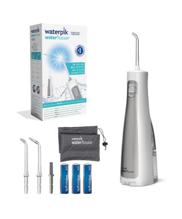 Cordless Freedom Water-Flosser Wireless mouth shower waterproof and battery operating ideal for travel small baths or in the shower with 3 attachments white (WF-03EU010) Single - Buy Online on GoSupps.com