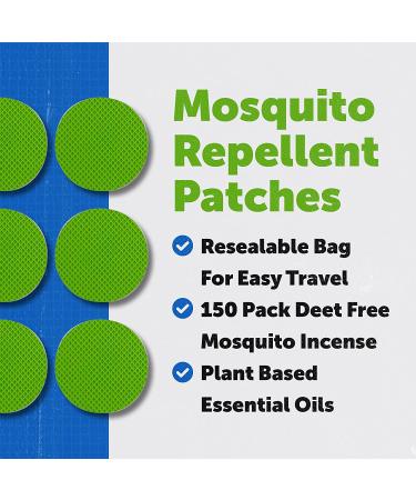 RiptGear Mosquito Repellent Patches - 150 Pack | Natural Citronella Bug Stickers | DEET Free for Kids and Adults - Buy Online on GoSupps.com