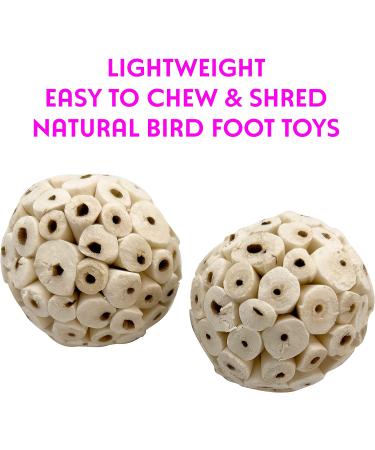 M&M Assorted Sola Bird Toys - Natural Shredding Foot Toys with Small Sola Balls (12-Pack) - Buy Online on GoSupps.com