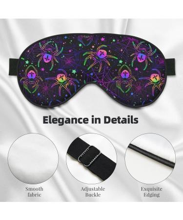 Multi-Colored Spiders Adjustable Sleep Mask | Double-Sided Eye Covers for Perfect Shading & Eye Edema Relief - Soft & Comfortable - Buy Online on GoSupps.com