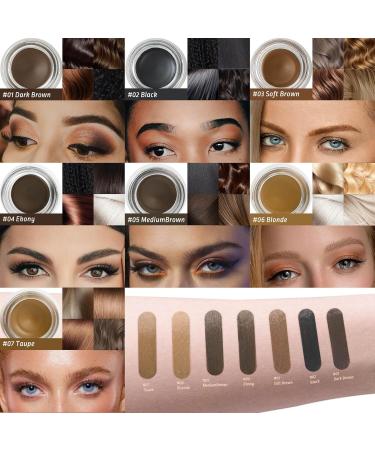 Buy Dark Brown Eyebrow Pomade - Long Lasting Smudge Proof Eye Brow Wax for Women | Precision Eyeliner & Brow Definition - Buy Online on GoSupps.com