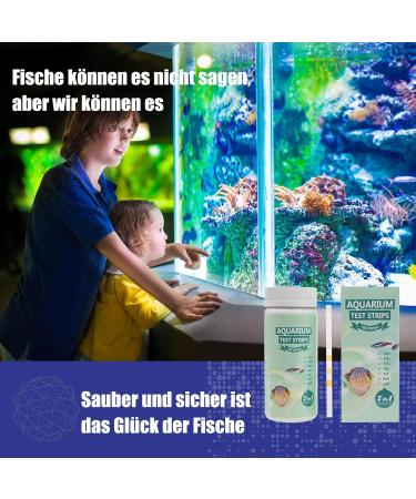 7 in 1 Aquarium Test Strips - 100 Count Kit for pH Nitrite Nitrate Hardness & More | Freshwater & Saltwater Testing - Buy Online on GoSupps.com