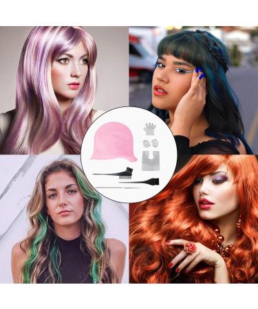 CEZKFH 7-Piece Silicone Hair Coloring Cap Set | Professional Hairdressing Accessories with Hooks for Salon & Home Use - Buy Online on GoSupps.com