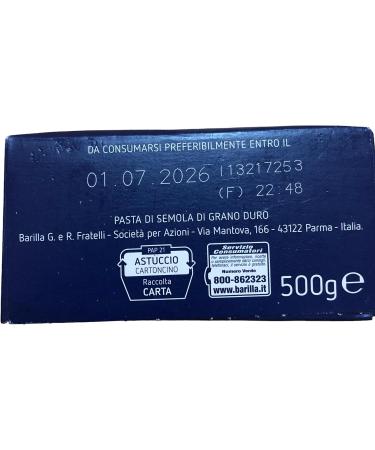  Barilla Pack of 24 Barilla Puntine pasta shapes no. 23 - 500g - Buy Online on GoSupps.com