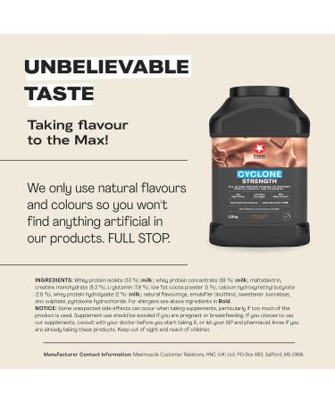 MaxiNutrition Cyclone Chocolate Whey Protein Powder - 31g Protein, Low Sugar & Fat, 204 kcal - 1.26kg (Pack of 1) - Vegetarian-Friendly - Buy Online on GoSupps.com