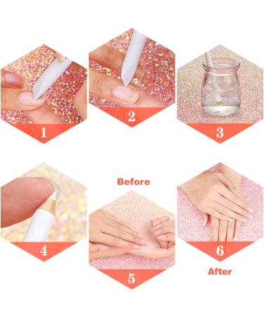 12-Piece White Nail Whitening Pencils with Cuticle Pusher - DIY French Nail Design Manicure Supplies - Buy Online on GoSupps.com