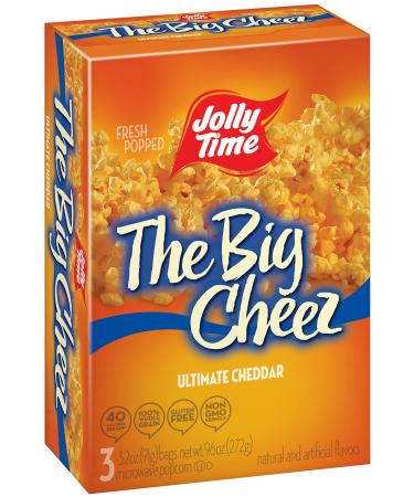 Jolly Time The Big Cheez Cheddar Cheese Microwave Popcorn, 3 Count (Pack of 1)