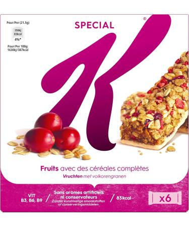 Kellogg's Special K Red Fruits Cereal Bars - 6x21.5g - Buy Online on GoSupps.com