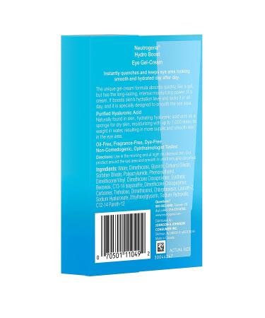 Neutrogena Hydro Boost Eye Cream 0.5 Oz | Hyaluronic Acid Under-Eye Moisturizer | Fragrance-Free & Non-Comedogenic - Buy Online on GoSupps.com
