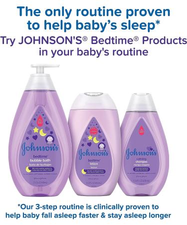 Johnson's Baby Bedtime Bubble Bath 13.6 Fl Oz - Pack of 3 | Hypoallergenic & Sulfate-Free with NaturalCalm Aromas - Buy Online on GoSupps.com