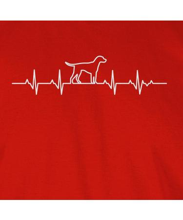 Shirtracer Women's Shirt - Heartbeat Dog 07 Red XL - Perfect Gift for Dog Owners | International Shipping Available - Buy Online on GoSupps.com