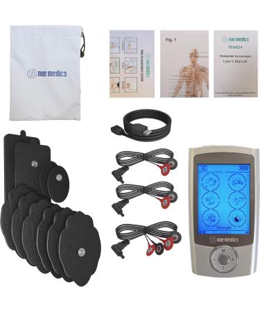 Buy TENS EMS Unit Pro - Rechargeable Muscle Stimulator with 24 Modes & 10 Reusable Pads | Best Portable Mini Massager for Pain Relief - International Shipping - Buy Online on GoSupps.com