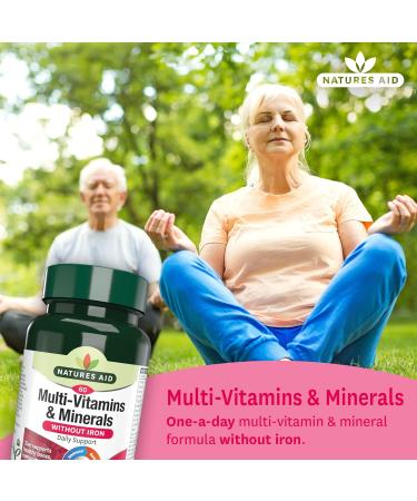 Natures Aid Multi-Vitamins & Minerals 60 Tablets - Vegan One-a-Day Formula for Immune Energy Brain & Bone Health - 60 Count Pack - Made in the UK - Buy Online on GoSupps.com
