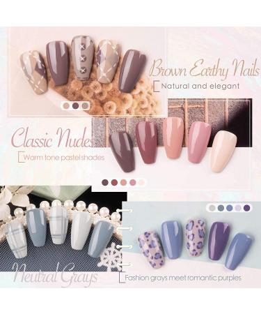 Gellen Gel Nail Polish Kit - 39 Pcs Rainbow Nude Gray Glitters with GlossyMatte Top & Base Coats | Nail Art Set for HomeSalon | Perfect Holiday Gift - Buy Online on GoSupps.com