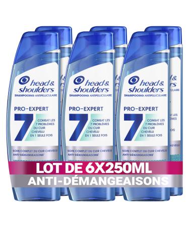 Head & Shoulders Pro-Expert 7 Anti-Dandruff Anti-Itch Shampoo 6x250ml Combats 7 Scalp Problems, Complete Protection; Instantly Relieves Itching