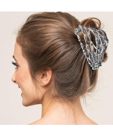 Beavorty Skeleton Metal Hair Clips Alloy Hair Clips Gunmetal Skull Metal Hair Clip Hair Styling Accessories for Thin Hair Punk - Buy Online on GoSupps.com