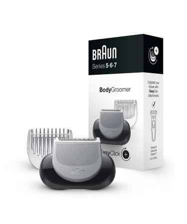 Braun EasyClick Body Groomer Attachment For New Generation Series 5 6 and 7 Electric Shaver With Three Different Trimming Lengths Grey Body Groomer Single - Buy Online on GoSupps.com
