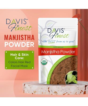 Davis FINEST Man ntha Powder for Hair & Skin - Natural Rubia Cordifolia Hair Color & Moisturizing Facial Mask 100g - Brightening Organic Beauty Product - Buy Online on GoSupps.com