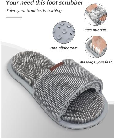 Silicone Shower Foot Scrubber Set - Unisex Soft Bristle Foot Scrubber with Suction Cups for Massage, Cleansing & Exfoliation - Medium Size - Buy Online on GoSupps.com
