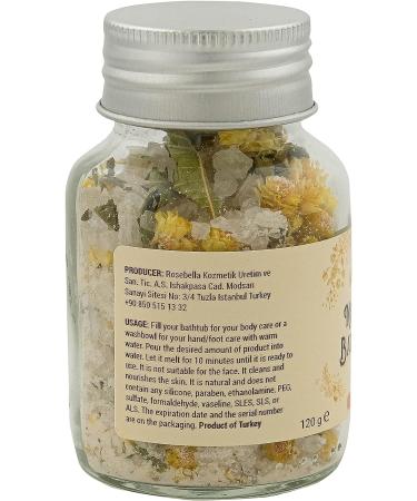 Melissa Bath Salt 4.23 oz Glass Jar - Mineral-Rich Luxury Detox Scrub with Essential Oils for Aromatherapy - Private Spa Experience - Buy Online on GoSupps.com