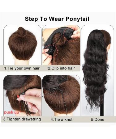 Ponytail Extensions Long Wavy Ponytail Hair Extensions 26 Inch Synthetic Drawstring Ponytail Clip in Wave Ponytail Hairpiece for Black Women for Women (Color : 2 Size : 26inches) 26inches 2 - Buy Online on GoSupps.com