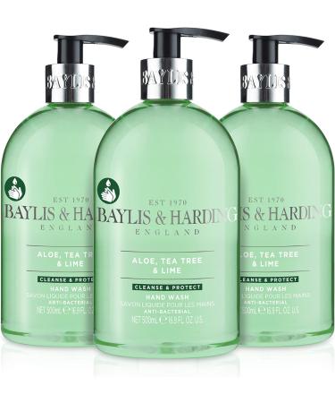 Baylis & Harding Anti-Bacterial Hand Wash Bundle - 9 Bottles, Rhubarb & Pink Pepper/Aloe Tea Tree & Lime, Vegan Friendly - 6 x 500ml + 3 x 500ml - Buy Online on GoSupps.com