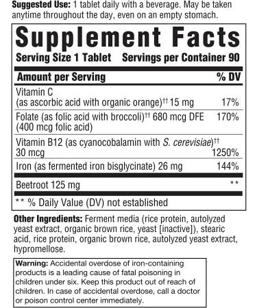 Iron Response 90 Tablets - Innate Response Formulas | Natural Iron Supplement - Buy Online on GoSupps.com