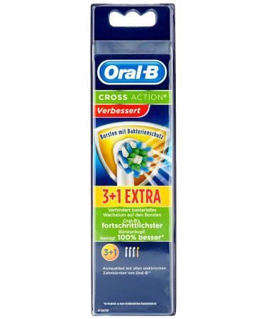 Oral-B CrossAction Replacement Toothbrush Heads White (Pack of 4)