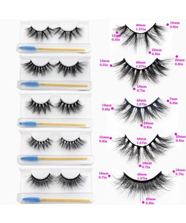 10 Pack Wholesale Faux Mink False Eyelashes - 10 Styles, 15-22mm, Fluffy Wispy Natural Volume, Handmade Reusable Soft Lashes - Individual Package, Bulk 10pair - Buy Online on GoSupps.com