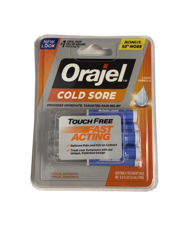 Orajel Touch-Free Applicator for Cold Sores, 6 count (Pack of 2)