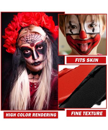 Professional Clown Makeup Kit - Waterproof Oil-Based Face & Body Paint for Halloween Cosplay & SFX Special Effects - Buy Online on GoSupps.com