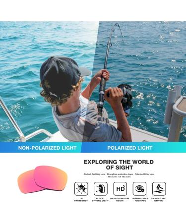 Rivbos RB831/RB832 Polarized Sunglasses - Lightweight TR90 Cycling & Sports Glasses for Men & Women | UV400 Protection for Hiking Running Golf & Fishing - Black & Pink - Buy Online on GoSupps.com