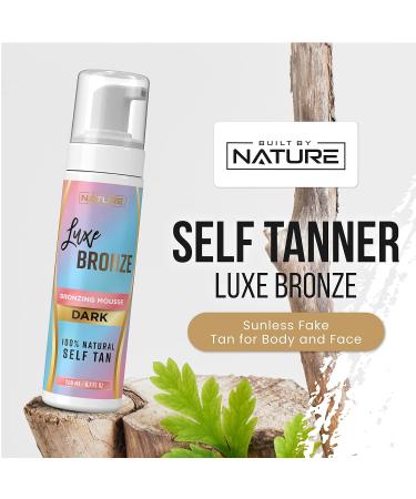 Self Tanner Dark Mousse - Fast-Acting Streak-Free Natural Glow | Anti-Cellulite Aloe Vera & Coconut Infused Vegan & Cruelty-Free - 6.7 Fl Oz - Buy Online on GoSupps.com