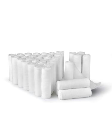 D&H Medical Pack of 36 Gauze Bandage Roll 3 Inches x 4 Yards - Medical Gauze Wrap for Wounds Care - Easy to Use Cotton Sterile Gauze Rolls for Hand Wrap Dressing Ankles & Knees