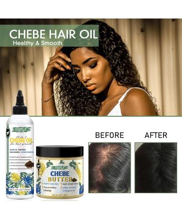 Natural Chebe Hair Oil for Growth - 10 in 1 Moisturizer & Braid Bonnet | Stronger Thicker Longer Hair - Buy Online on GoSupps.com