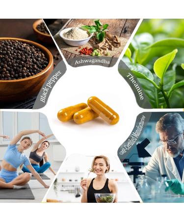 LIIFE KSM-66 Ashwagandha 600mg | with L-Theanine &Black Pepper| Natural Stress Relief Cortisol & Sleep Aid Supplement for Men & Women | Muscle Growth & Mood Relaxation Energy |60 Veggie Capsules - Buy Online on GoSupps.com