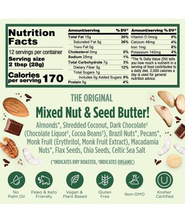 Buy Nuttzo 7 Nut & Seed Butter - Chocolate Keto Crunchy 12 oz | Healthy Snack - Buy Online on GoSupps.com