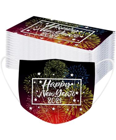 50PCS Disposable Face_Mask for Women Adult Man Red Candy Cane Tree Santa Print Design Face_Mask 3Layer Breathable Protection Layer Adjustable_Masks with Nose Clip and Ear Loops - Buy Online on GoSupps.com