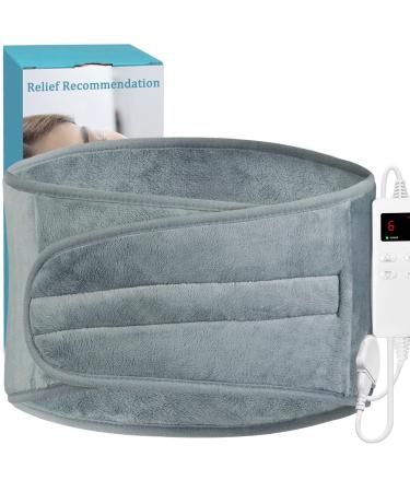 Heating Pad for Back Pain Relief  2023 Newest XL Electric Menstrual Heating Pad for Cramps with Belt 6 Heat Settings & 4 Auto-Off  Back or Belly Heat Pad Mother Gift for Women and Girls  12X 24 Gray 12X 24