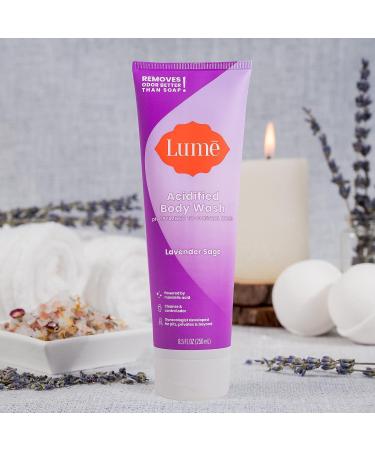Lume Acidified Body Wash - 24 Hour Odor Control - Moisturizing Formula - SLS & Paraben Free - Lavender Sage 8.5 Ounce - Buy Online on GoSupps.com