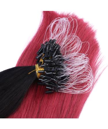 Micro Ring Hair Extensions #1B Castle Ombre 50cm - 150 Strands 100% Remy Human Hair - Easy to Use for Professionals - Buy Online on GoSupps.com