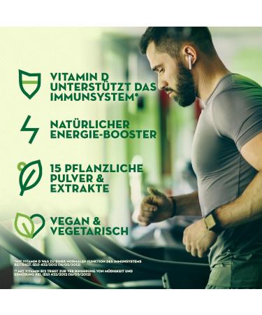 Raw Greens Superfood Powder - 15 Premium Vegan Superfoods & Vegetables Green Tea Spirulina Ginger Root & Pea Protein - 250g (50 Portions) - Buy Online on GoSupps.com