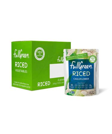 Fullgreen  Riced Cauliflower - 100% Cauliflower  89% Less Carbs than Rice - Perfect for KETO diets  NON-GMO  shelf-stable with NO preservatives - case of 6 pouches - Buy Online on GoSupps.com