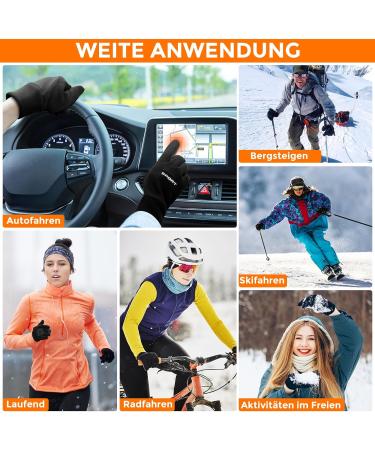 AURUZA Winter Gloves for Men & Women - Cold Weather Touchscreen Cycling Gloves - Buy Online on GoSupps.com